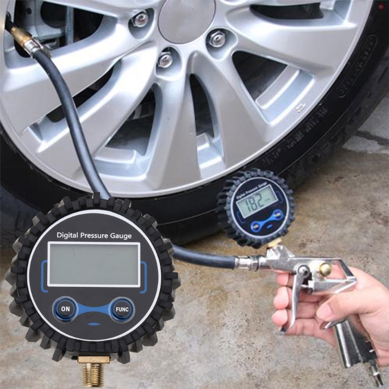 Car Accessories Under 200 - مقياس ضغط الإطارات الرقمي 1/8 NPT