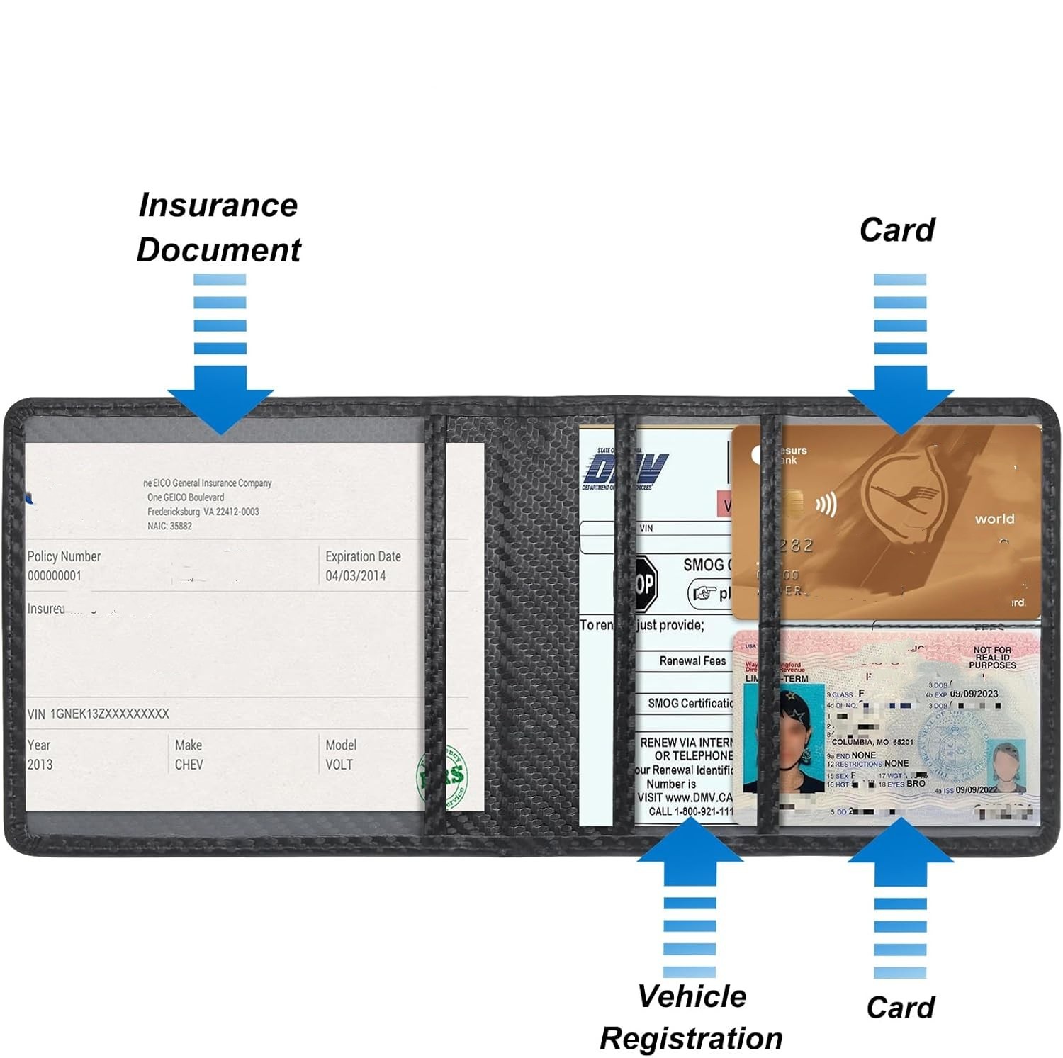 حامل بطاقة تسجيل السيارة والتأ - مراجعة Car Accessories For Elderly وسعره