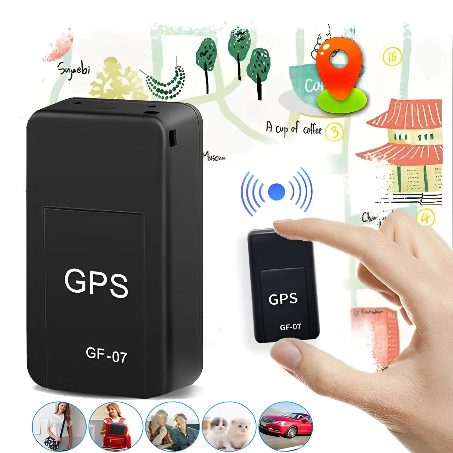 GF-07 جهاز تتبع صغير بنظام تحد - مراجعة Car Accessories For Elderly وسعره